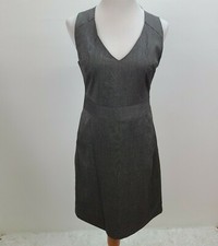 Gap Sleeveless Dress Women Small Black Lined V-Neck Pockets Stretch Zip