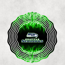 Seattle Seahawks Inspired 10" Wind Spinner #2