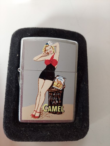 Vintage Camel Zippo Collection on Wood Plaque - Picture 6 of 10