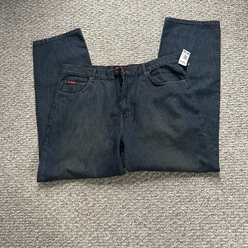 Chaps Denum Straight Leg Mens Jeans Size 38x32 Classic Fit 1978 Dark Stone Wash - Picture 2 of 8
