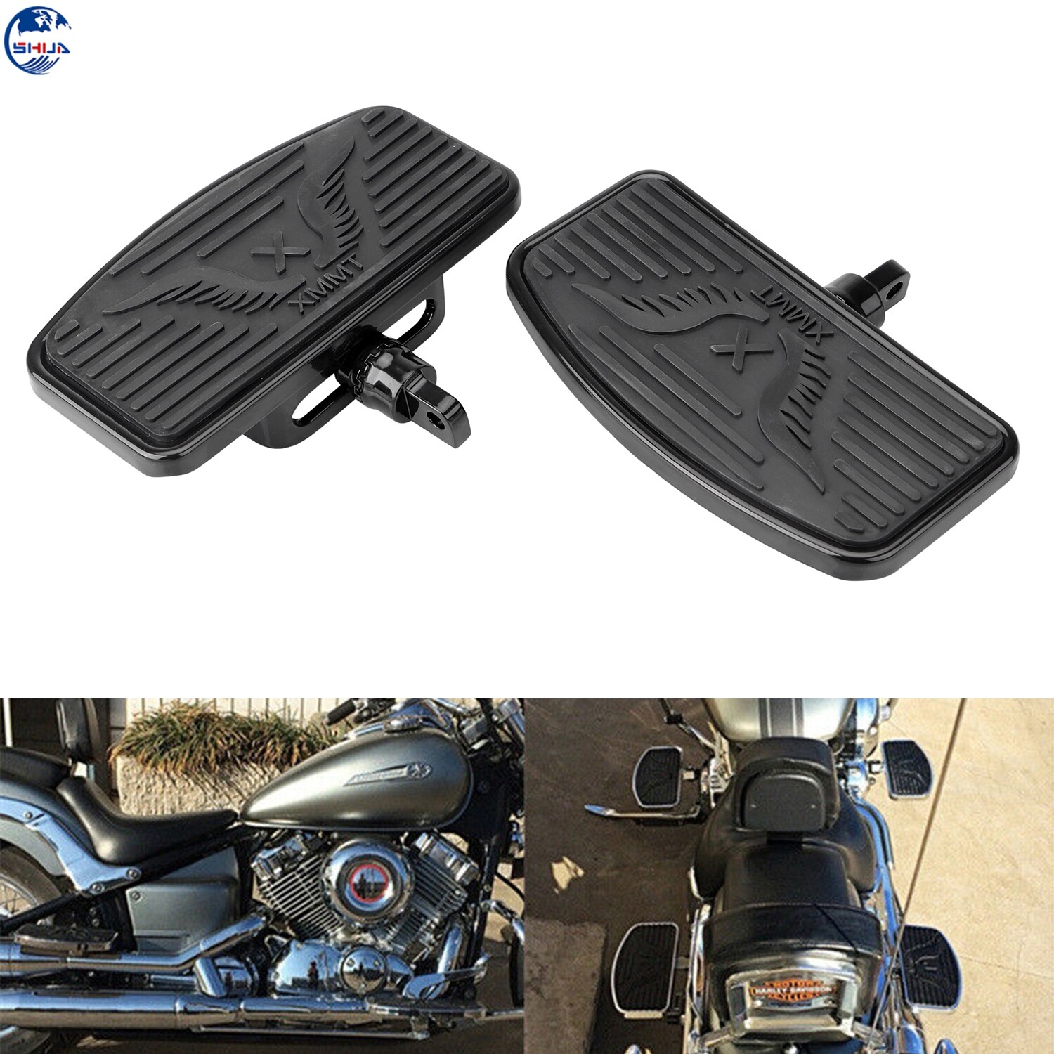 Black Mini Floorboards For Harley Dyna Fat Bob/Low Rider/Street Bob/Super Glide eBay