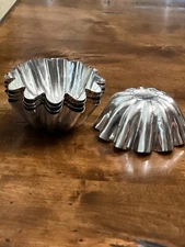 Metal Fluted Mini Tins/Tartlet/Pastry Or Candy Molds Made In Germany Set of 5