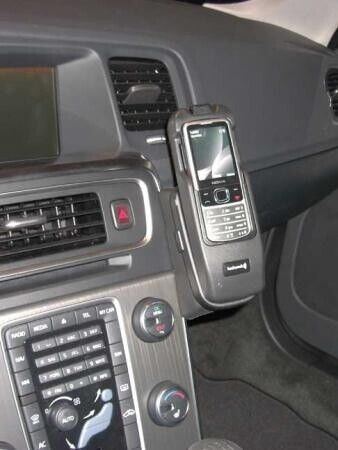 KUDA phone console for Volvo S60/V60 from 2010 Black genuine leather 088420 - Zdjęcie 1 z 1