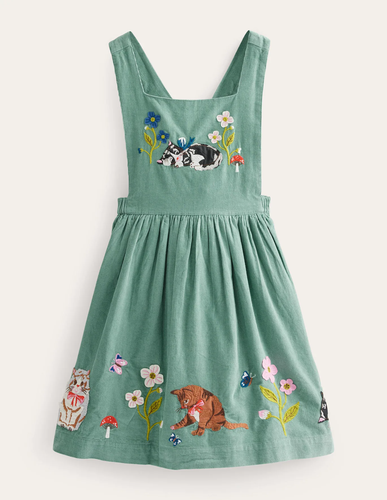 NWT Mini Boden Cord Applique Pinafore - Picture 2 of 24
