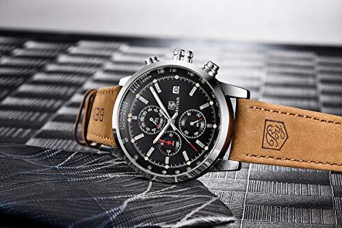 Uhren Herren BENYAR Chronograph Quartz armbanduhren für Herren Uhr Schwarz 