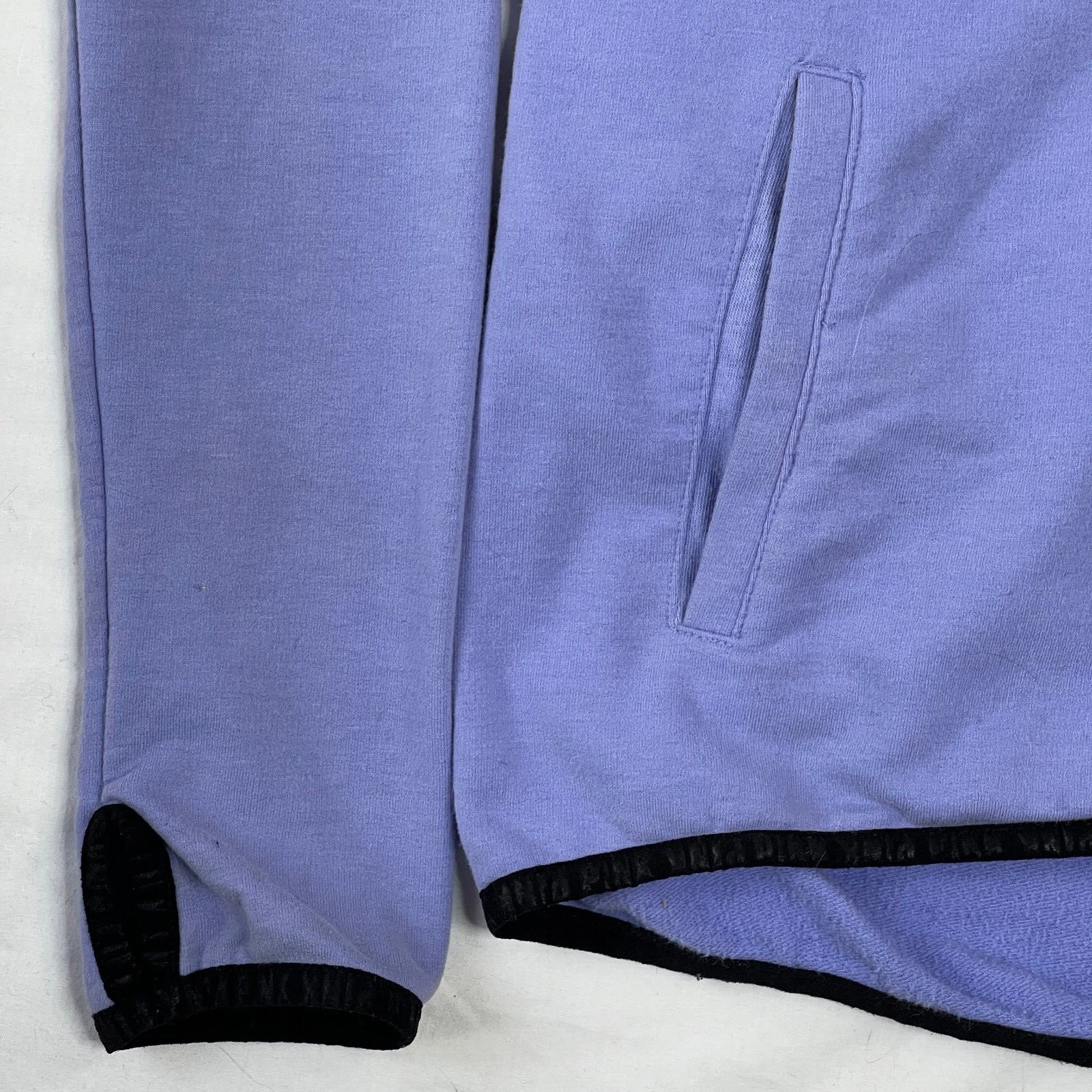 UNDERCOVER Felpa con cappuccio Victoria's Secret ROSA elasticizzata taglia small pervinca offset zip nastrata