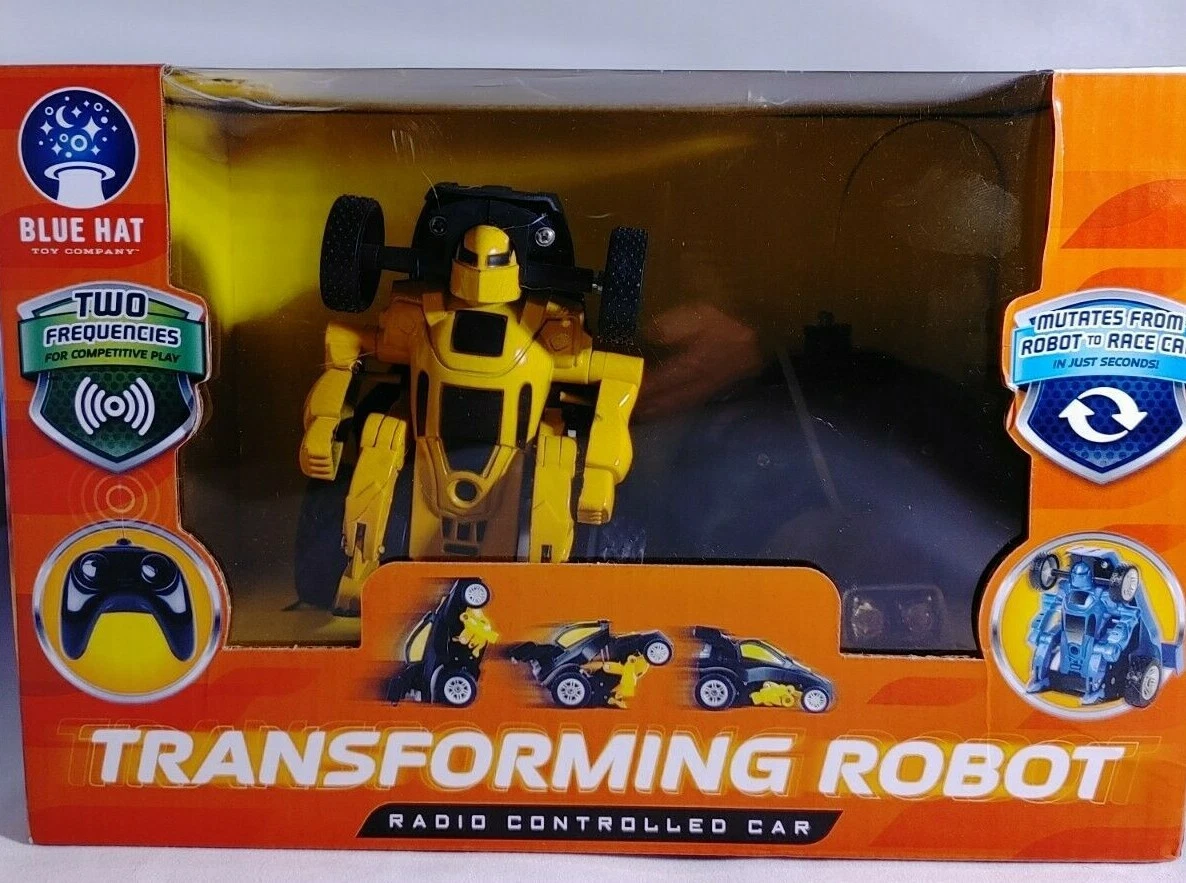 Blue hat transforming robot deals