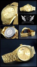 Leonardo Orologio da Uomo Del Cavadini Acciaio Massiccio Ipg-Vergoldet Lupe 40mm