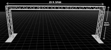 Complete 23ft Square Aluminum Truss Goal Post Lighting System DJ Lights Speakers