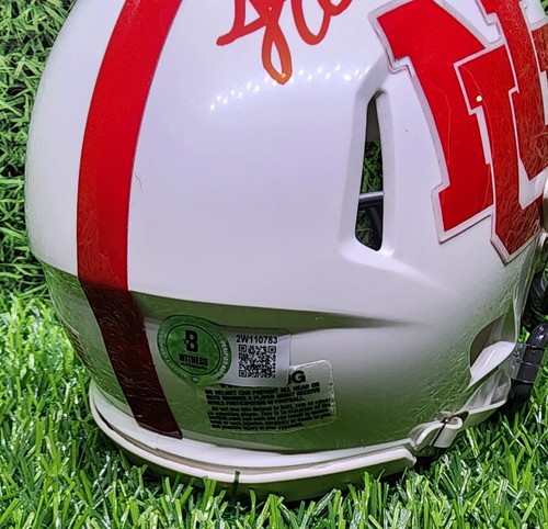 JEFF KINNEY Nebraska Cornhuskers Autographed / Signed Speed Mini Helmet "NU" - Picture 2 of 3