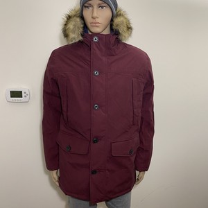 burgundy parka jacket