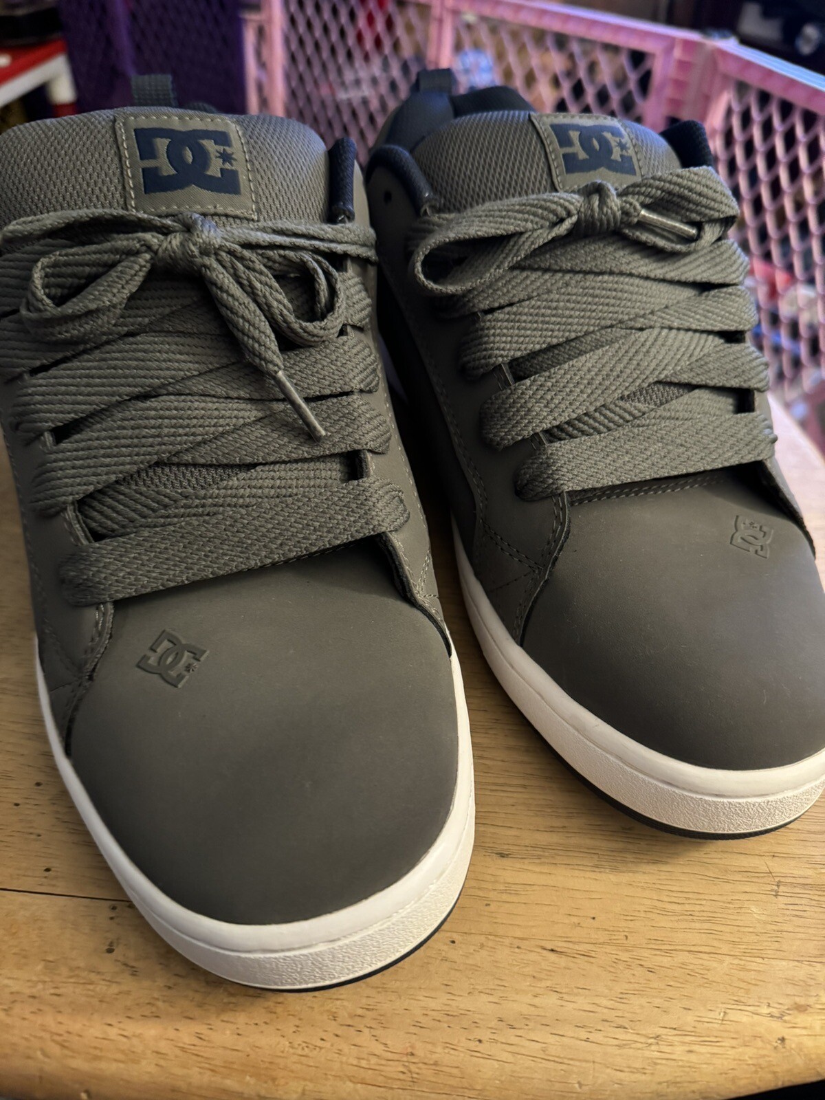 DC Men's Court Graffik Skate Shoes Dark Grey/Black/W… Gem