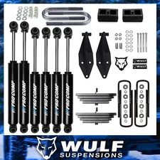 WULF 2.8" Front 2" Rear Lift Kit w/ Dual Pro Comp Shock Kit For 99-04 Ford F250