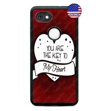 Google Pixel 3, 3XL, 2XL Shock Proof Slim Case Cover Love Quote Key To My Heart