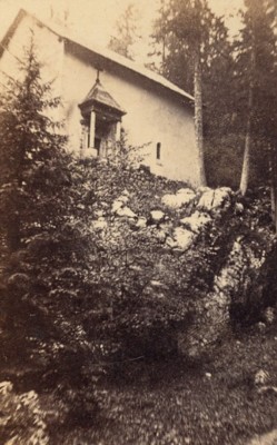 Grande Chartreuse Kapelle Alpen altes CDV Foto 1865