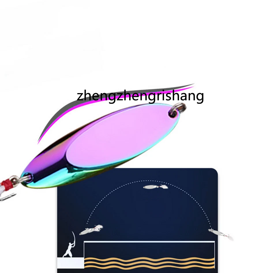 5 PIEZAS Señuelos de Cebo Crankbait Cuchara Giratoria de Pesca de Metal con Lentejuelas Biseladas 5g-42g Foto 3 de 4