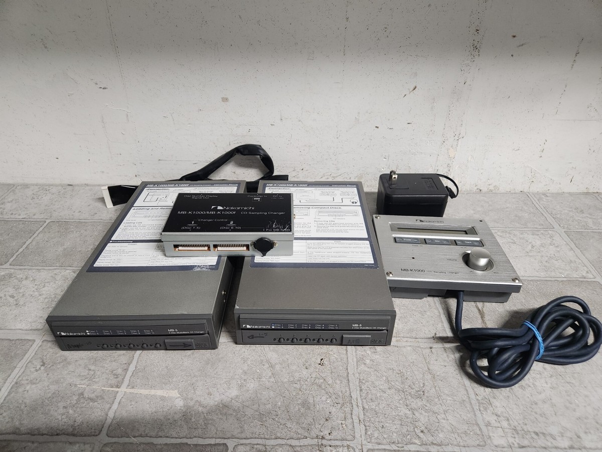 UNTESTED Nakamichi 2x MB-5 Cd Changer/MB-K1000/MB-K1000f CD