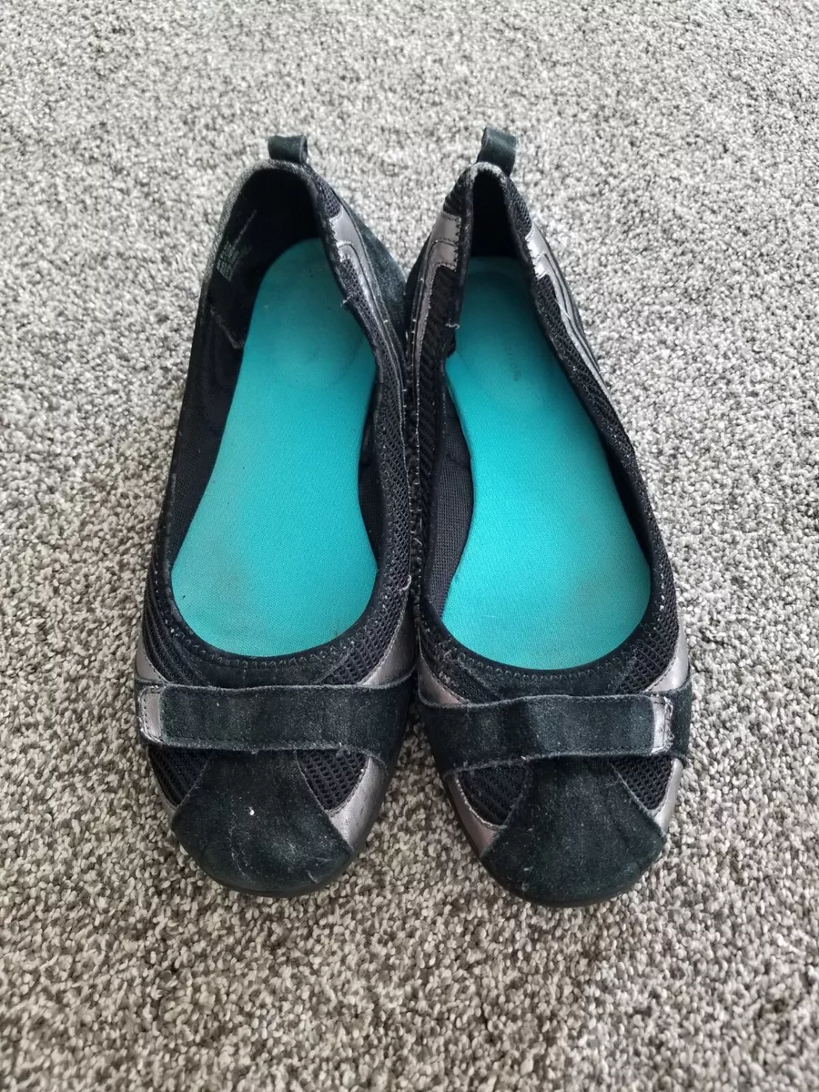Croft Barrow ZENA Shoes Womens Size 9.5M Flats Black Silver Slip On