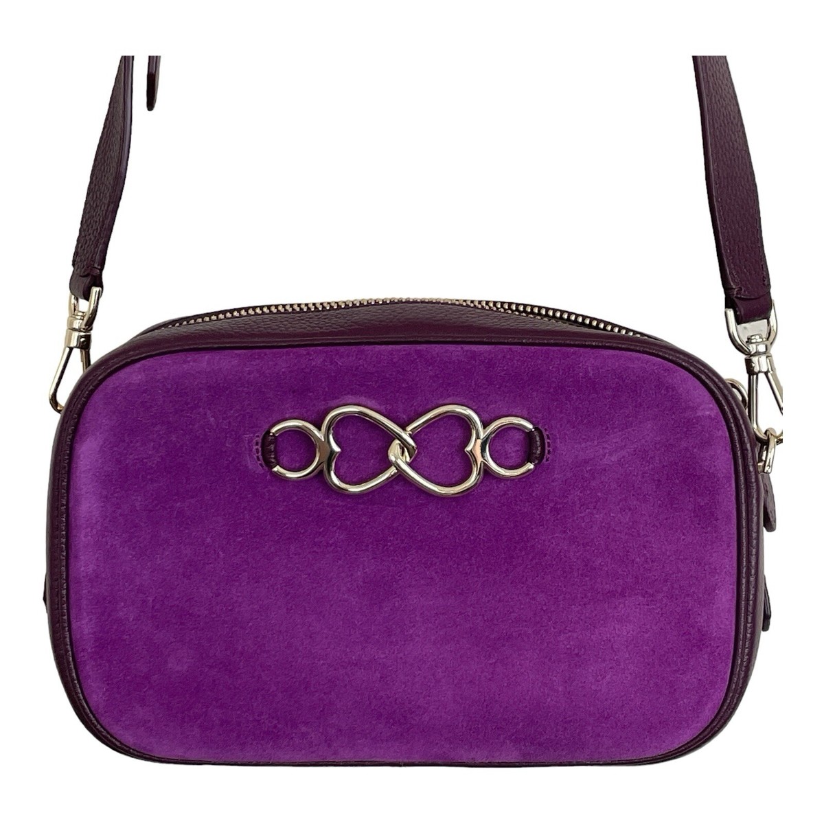 Kate Spade Crossbody Infinite Suede Medium Camera Bag Purple Berry Blitz  $248
