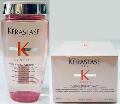 Genesis : Bain Hydra Fortifiant 250ML + Masque Reconstituant 200ML Kerastase