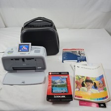 HP Photosmart A616 Digital Photo Inkjet Printer w Case  Premium Photo Paper