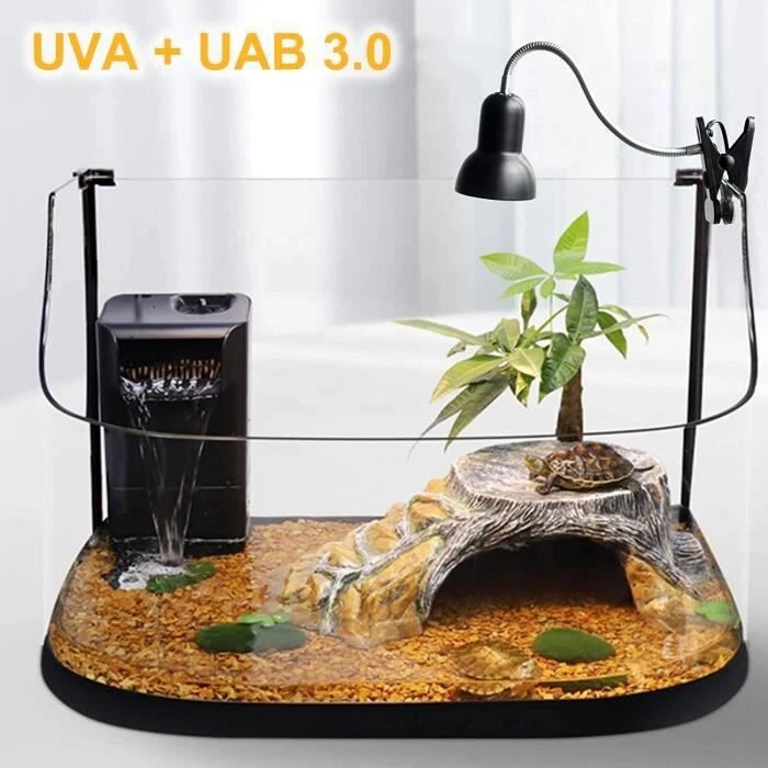 Lampe Chauffante Tortue Reptiles et amphibiens Minuterie 25W 50W - UVA UVB 360° - Photo 4/4