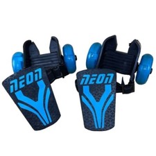 Neon Pop n Lock Street Rollers Blue Roller Skates Shoe Attachment LED Wheels