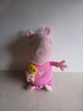 Peppa Pig Plush Sleep And Oink Talking Bedtime Doll Tested Works 14"