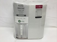 Image of Pencil Pleat Blackout Lined Curtains 66"x72” each Curtain Light Cream RRP£55