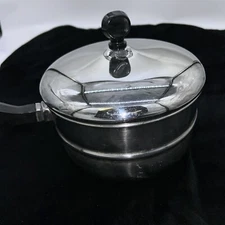 Vintage Faberware Stainless Steel Double Boiler Pot Insert Only With Lid Box 37