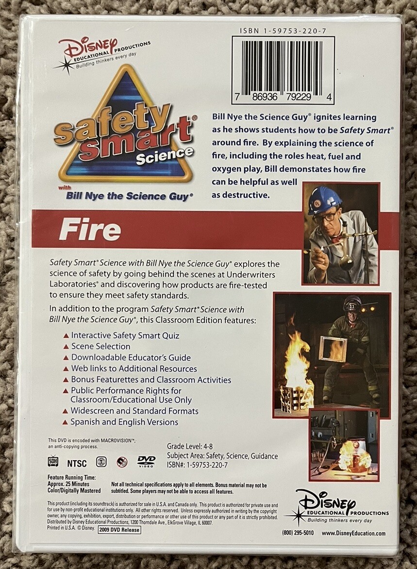 Safety Smart Science with Bill Nye: Fire (DVD) for sale