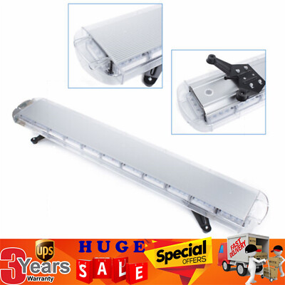 51'' 96 LED Strobe Light Bar Amber Emergency Beacon Warn Tow Truck Waterproof USA