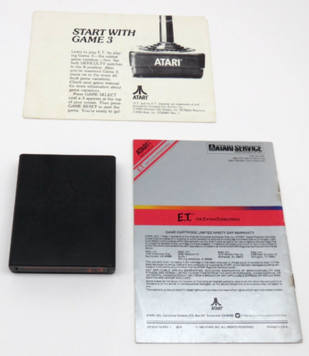 Atari 2600 – E.T. The Extra-Terrestrial, Version PAL En Boîte – RARE