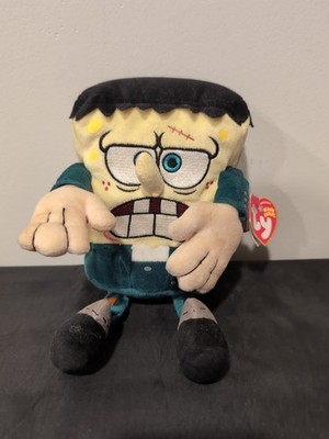 Ty Beanie Baby SPONGEBOB SQUAREPANTS FRANKENSTEIN Plush Stuffed