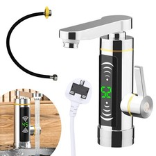 LED Electric Heating Tap Faucet Fast Instant Hot Water Heater 360° Rotatable UK