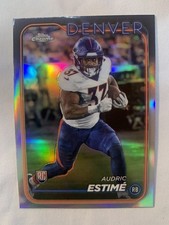 2024 Audric Estime Topps Chrome Rookie Card RC #222 Broncos FREE SHIPPING!