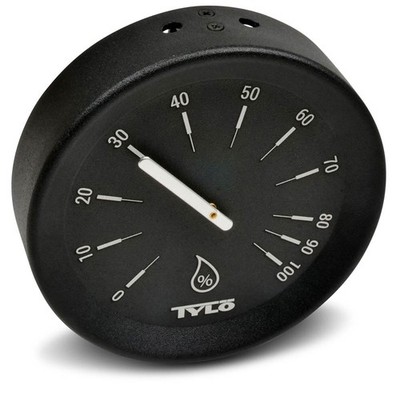 Sauna Hygrometer Tylo Brilliant Black eloxiertes Aluminium Saunazubehör