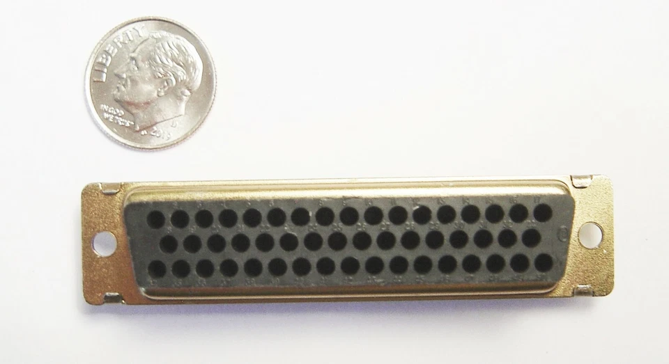 ~Qty=1 AMP TE Tyco 205211-1 Female Receptacle Connector DB50 (for Snap-in Pins) - Image 3 of 4