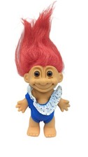 Vintage Russ Troll Doll Bathing Suit Beach Red Hair Collectible Gift Figure 5"