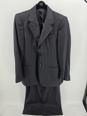 Emporio Armani Suit Men's Sz 42 Gray Two Piece 2 Button 35x30 Flat Made In Italy