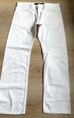 Fishbone Herren Hose XL Cremefarbig Getragen