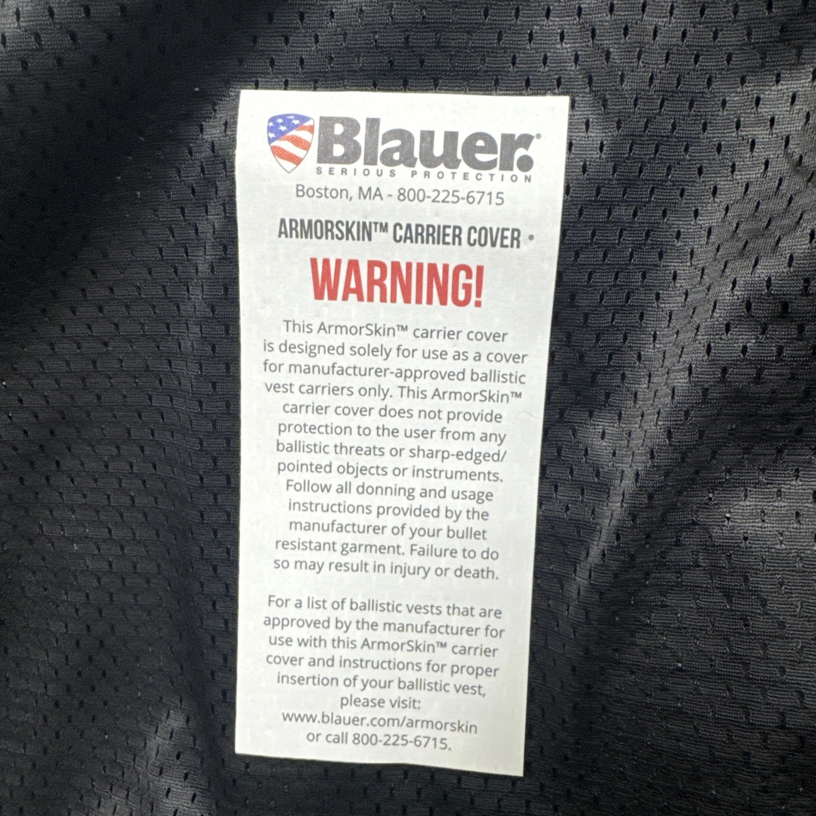 Blauer Zip Front ArmorSkin 8355XP Tactical Outer Vest Carrier BLACK L/XL Regular - product detail image 8
