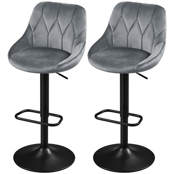 Barhocker-Set 61,5 Cm – 83 Cm Polsterhocker Mit Drehbarer SitzfläChe Sitzhocker-image