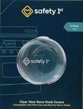 Safety 1st Child Proof Stove Knob Covers Clear View Safety Covers Set of 5 NIB