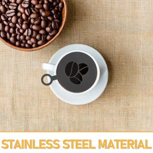 4 Pcs Coffee Latte Art Mold Molds Stencil Making Tools Templates - Picture 6 of 12