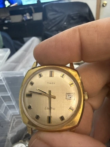 Vintage Men’s Timex Electric Watch 35mm Untested  F4