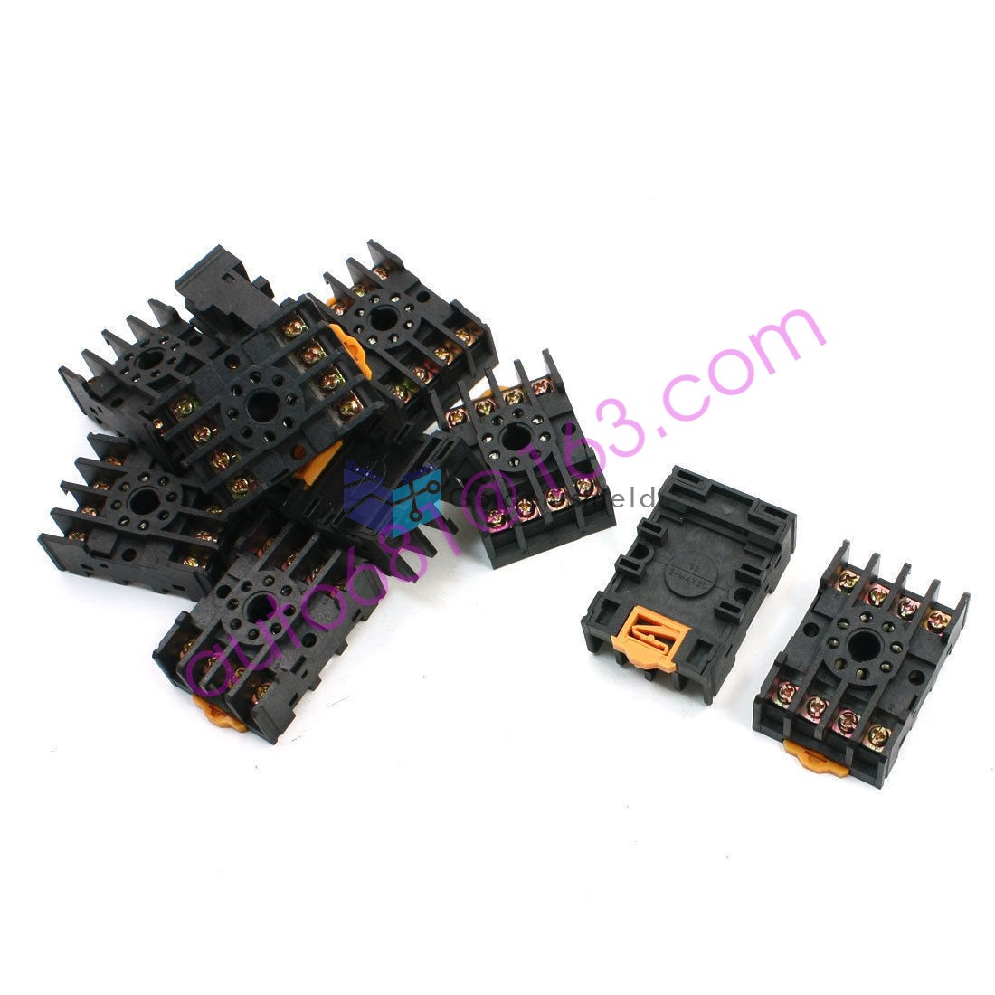 10 Pcs PF-085A 8 Pin DIN Rail Mount MK2 Series Relay Socket Base 10A 250VAC✦Kd