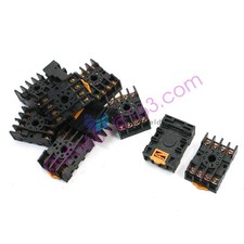 10 Pcs PF-085A 8 Pin DIN Rail Mount MK2 Series Relay Socket Base 10A 250VAC✦Kd