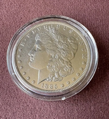 1885 Silver Morgan Dollar AU+/Unc 90% Silver US Coin Collectible