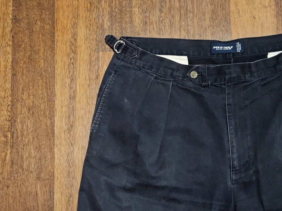 VINTAGE RARE RALPH LAUREN mens blue Label dress shorts SIZE 38x8 COLOR BLACK - Image 4 of 4